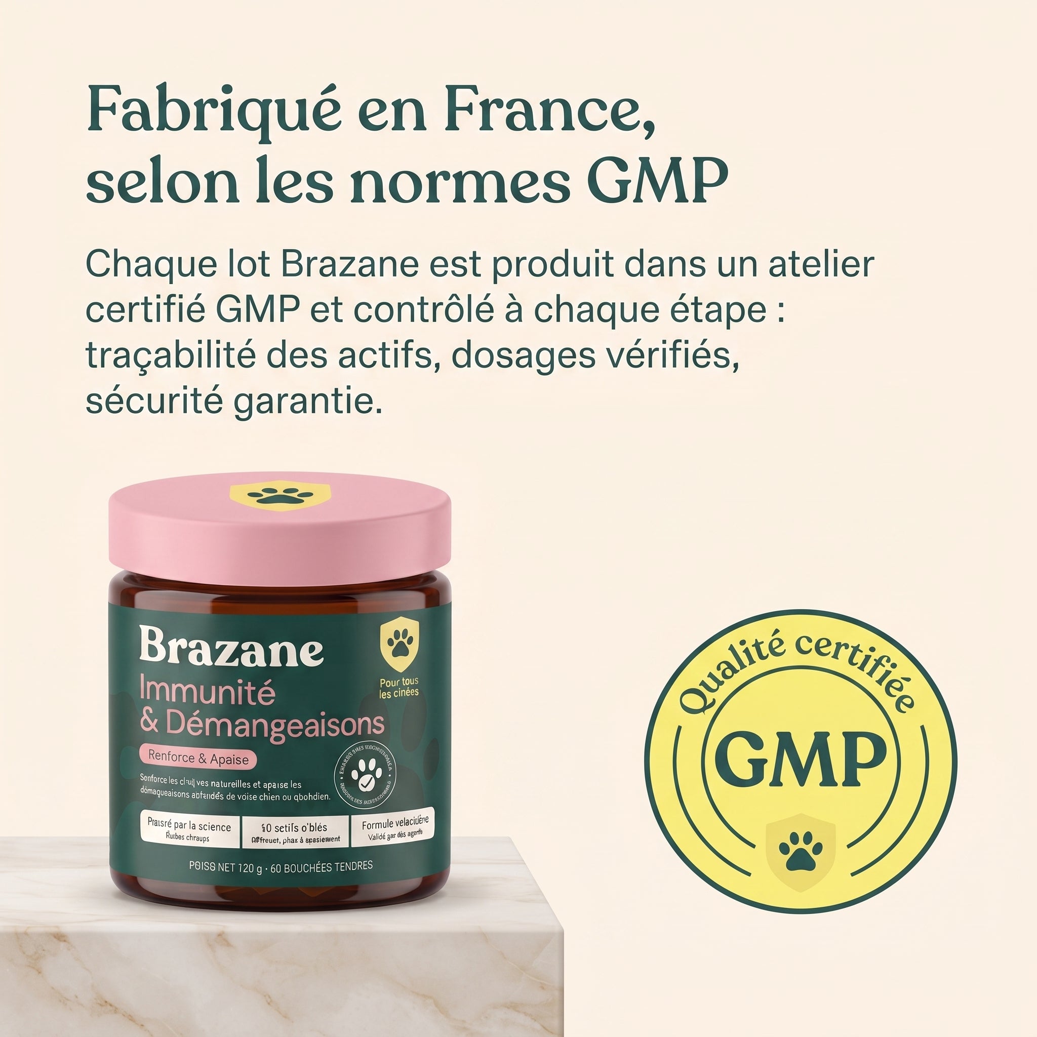 Fabriqué en France selon les normes GMP